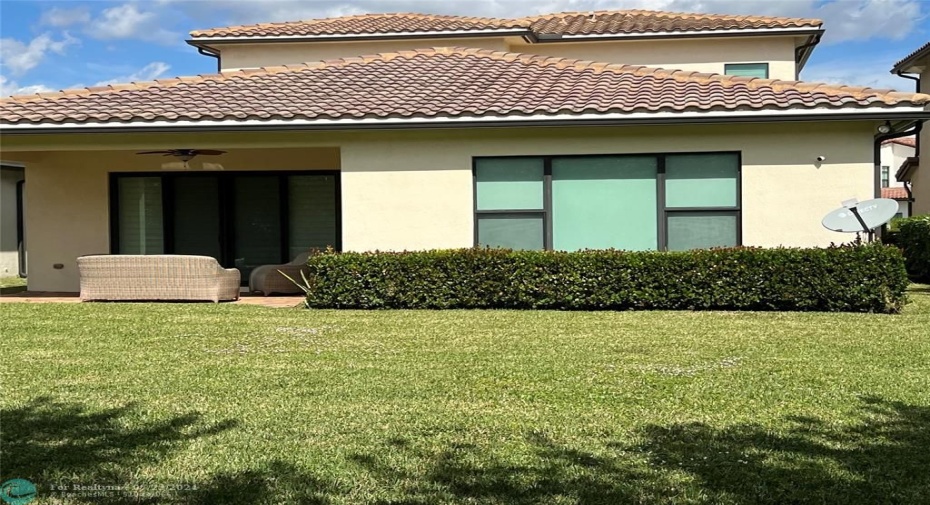 Back of the house with spacious backyard. Can add outdoor furniture and BBQ grille.