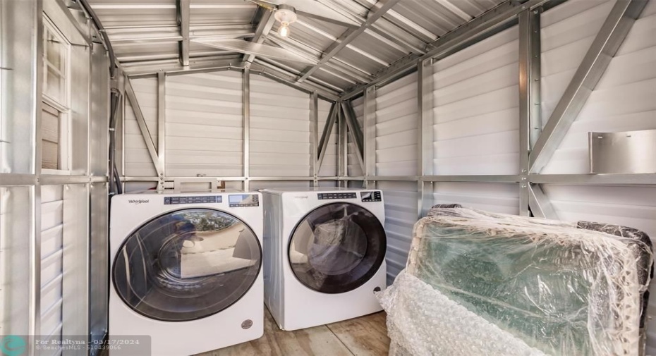 Washer and Dryer in Utility Room