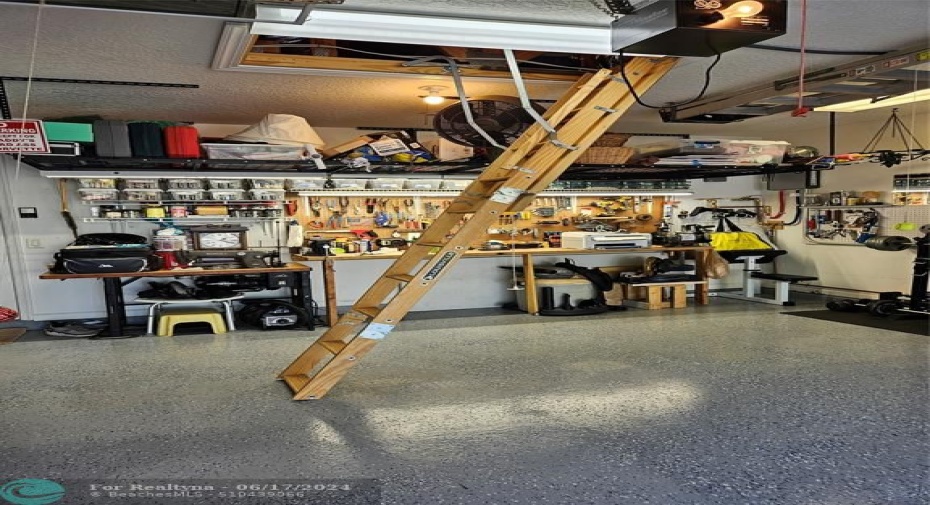 Two Car Garage, Stairs to Attic, Overhead Storage