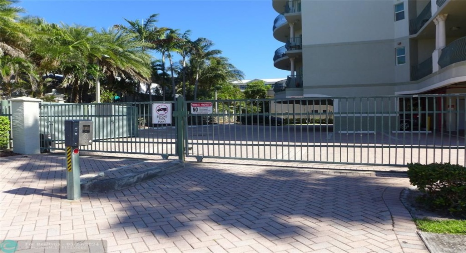 gated entry to parking