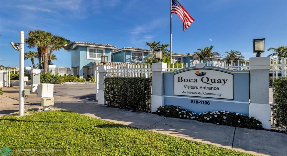 Boca Quay is a gated community located on the main intracoastal