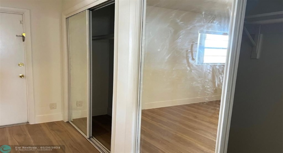 Entire wall of Closets in the Primary Bedroom