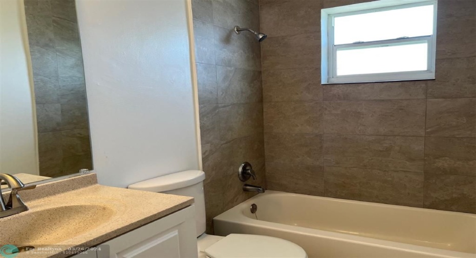 Remodeled Windowed Bathroom