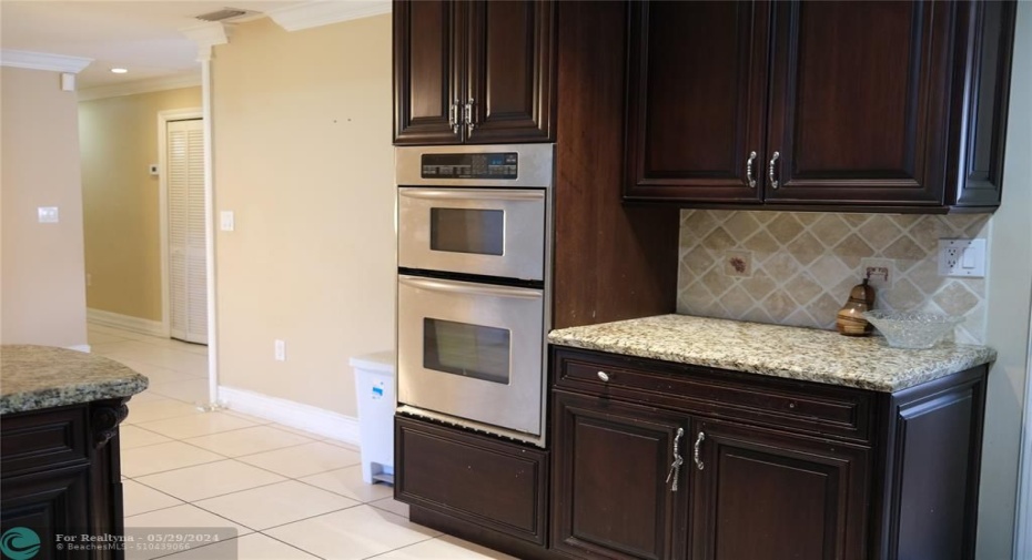 Stainless steel appliances.  Built-in ovens...convection & microwave.