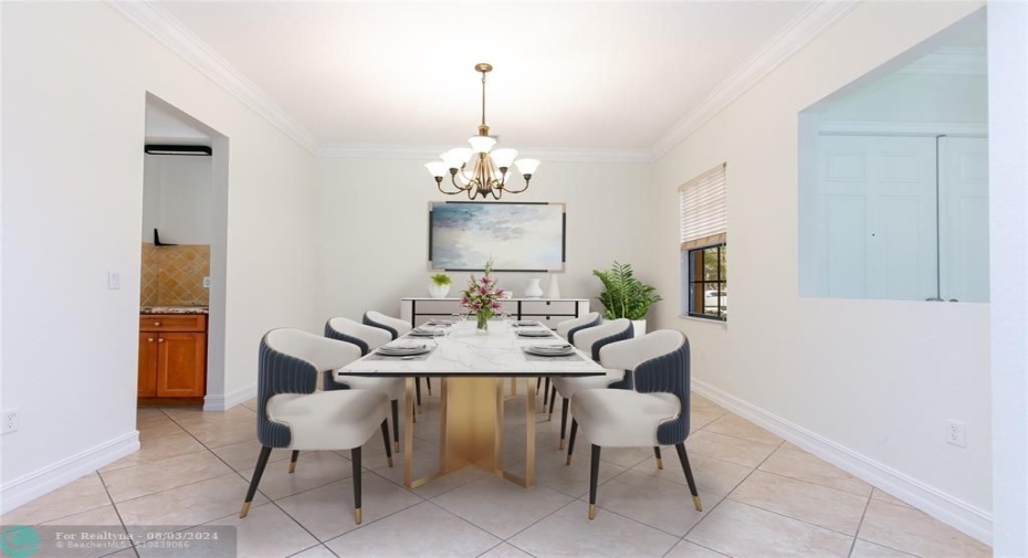 VIRTUALLY STAGED - DINING ROOM