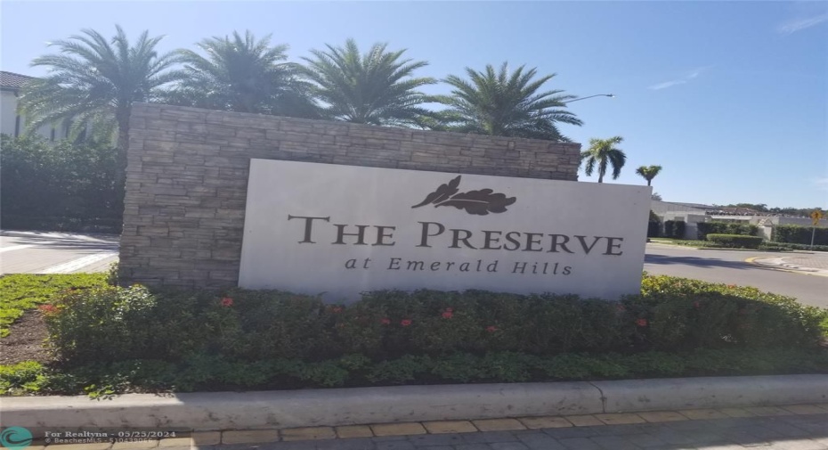 The Preserve at Emerald Hills Entry