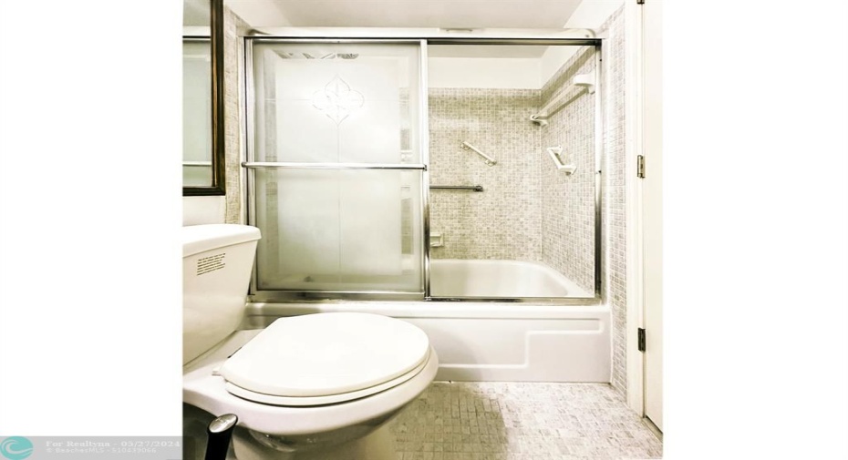 Tub/Shower Enclosure w/Glass Doors and Safety Bars