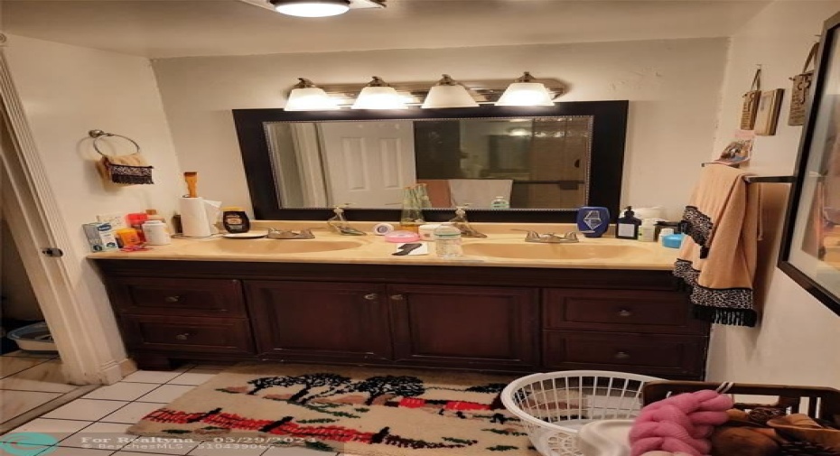 Master vanity with double sink