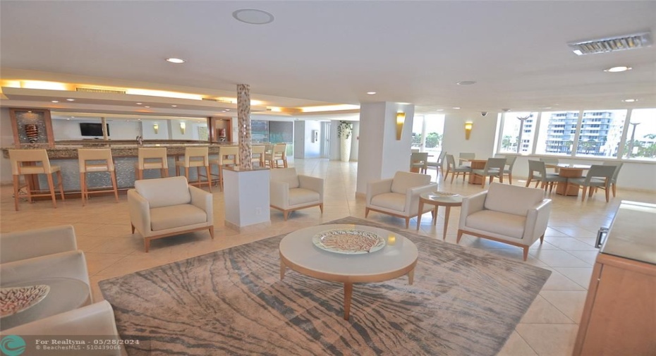Enjoy a change of scenery in the large Community Room adjacent to the Pool Deck.