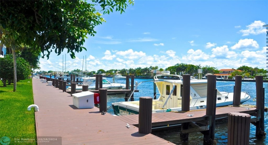 Docks may be rented directly from the condo association.