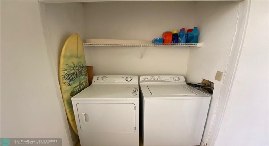 Washer/Dryer inside unit (Living Room)