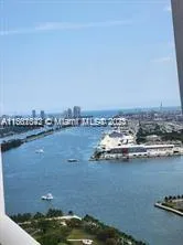 Actual unit view to bay, ocean, port of Miami