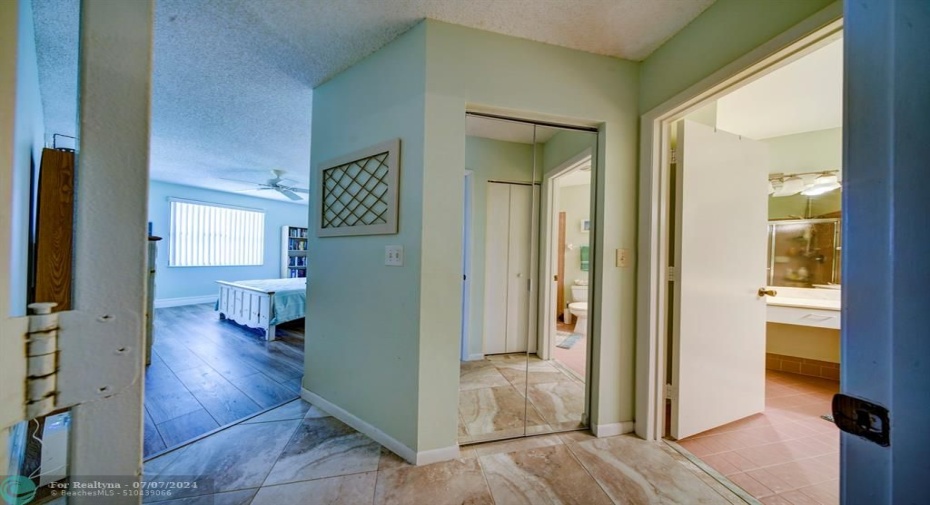 Open the door to your master suite foyer, close it for privacy!