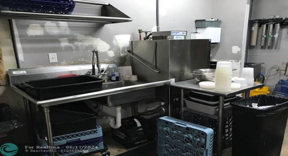 restaurant dishwash area