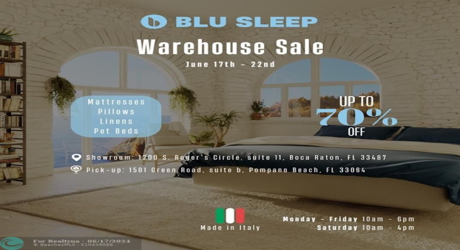 Up coming open house and inventory clearance