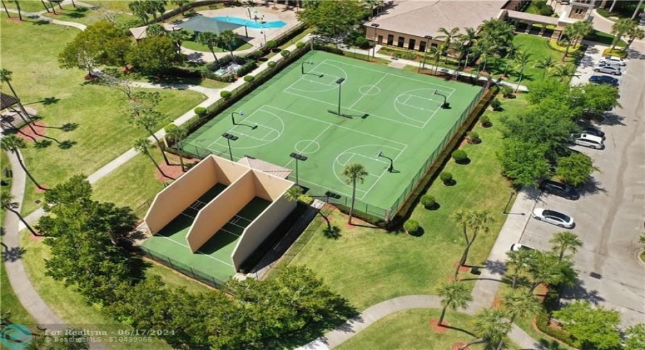 Our Basketball courts and softball courts are located next to our Gymnasium