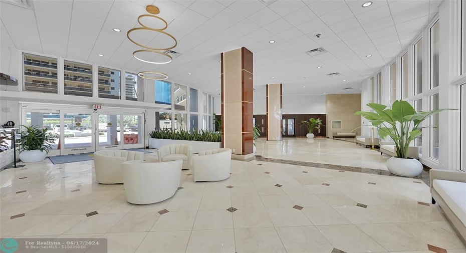 Fresh and stunning lobby and common areas