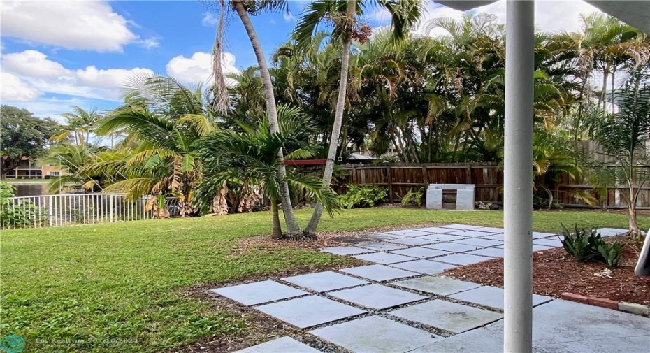 Backyard overlooking the canal