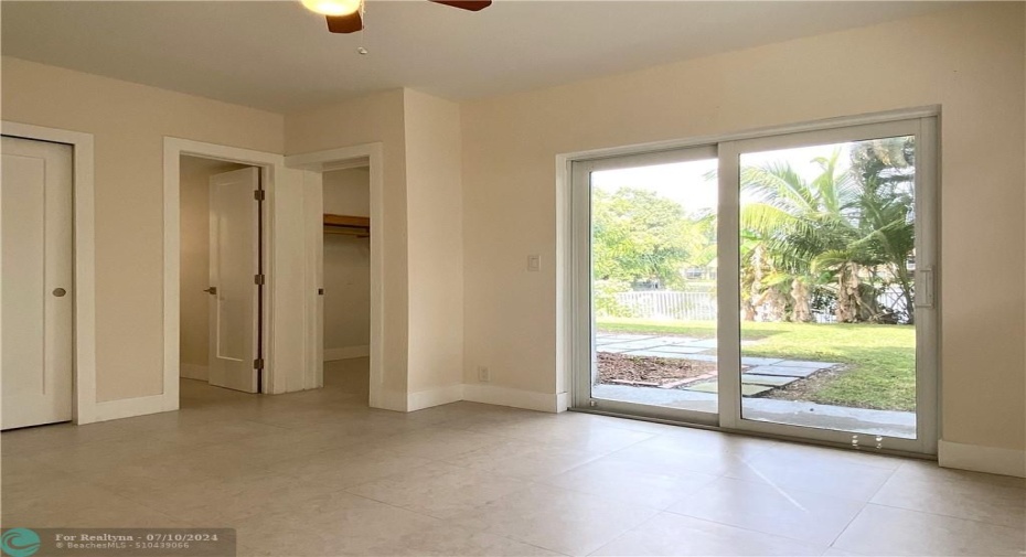 Master bedroom overlooking the yard