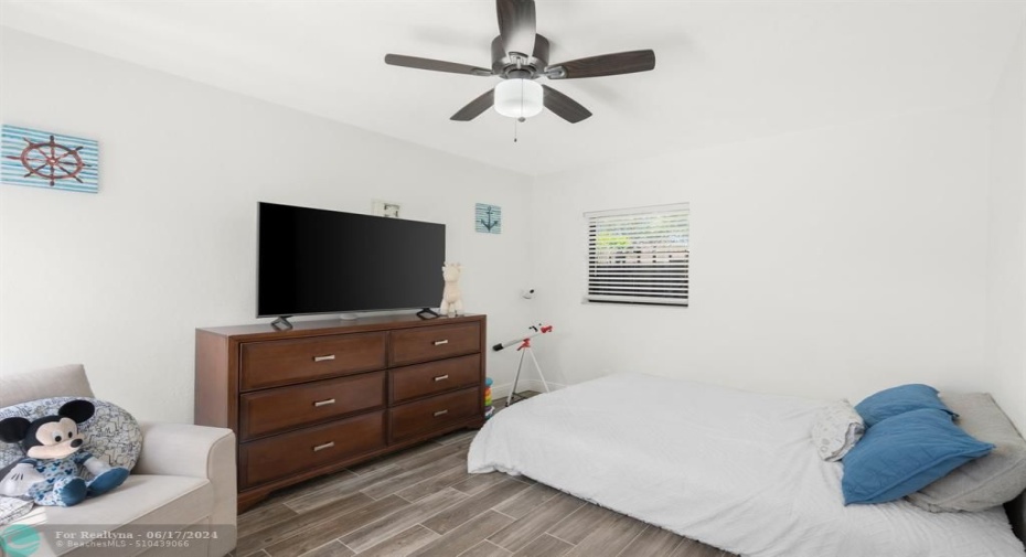 Bedroom #2 with Ceiling Fan