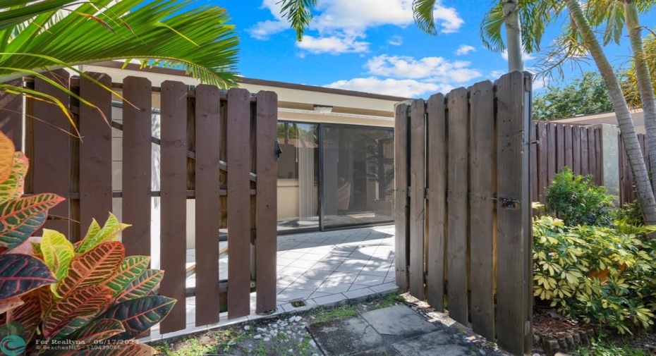 Separate Rear Entrance to Patio Area