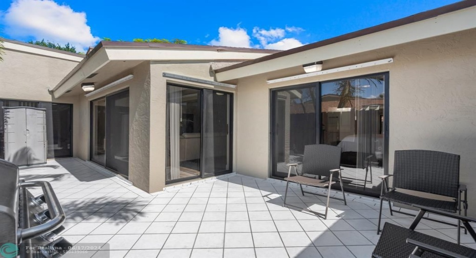 Large Private Patio with Rear Gate