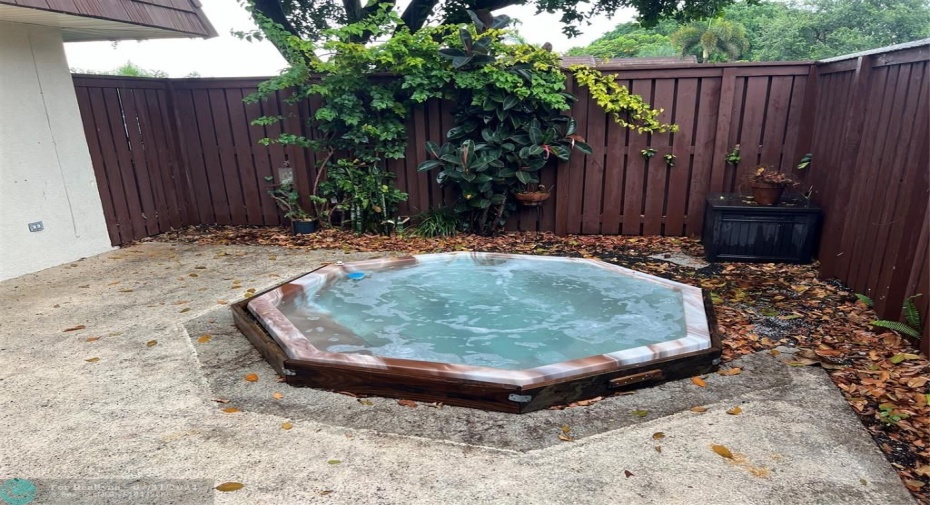 Private spa in courtyard