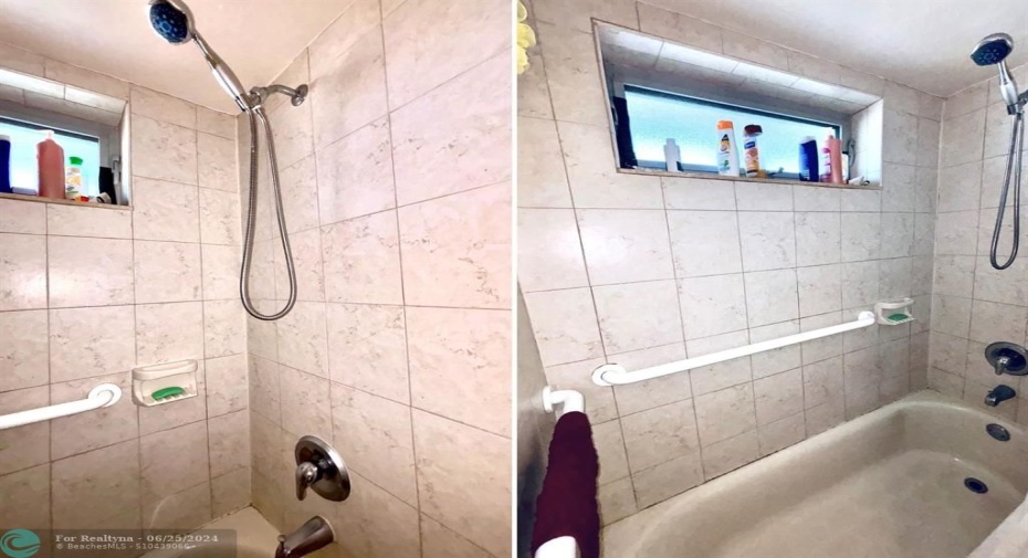 Combined Shower and Tub