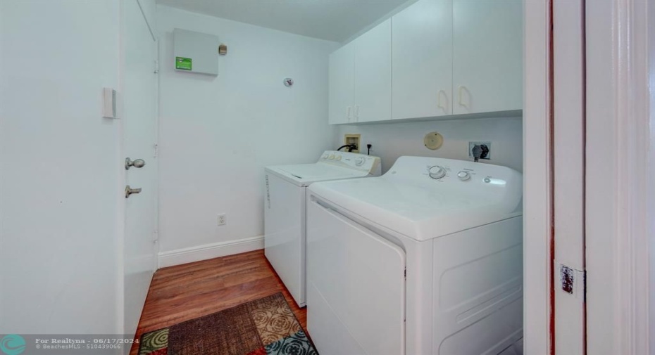 Your laundry room next to the garage entrance.