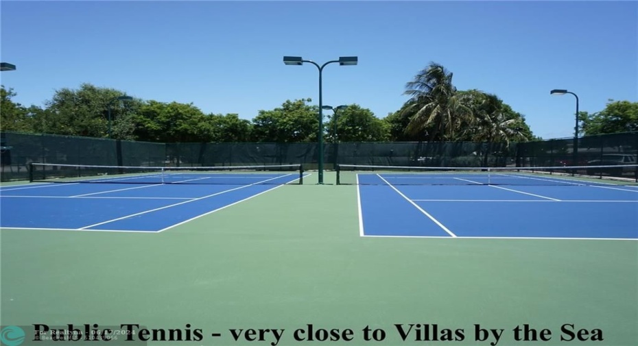 Public Tennis Courts very close to Villas by the Sea