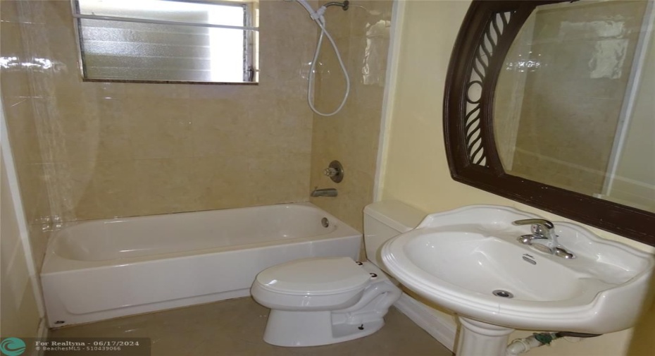 HALL BATH WITH TUB AND SHOWER