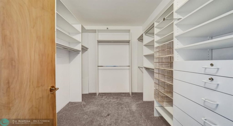 Great size walk in closets.