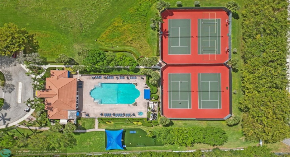 Tennis and Pickleball courts, Clubhouse, Pool