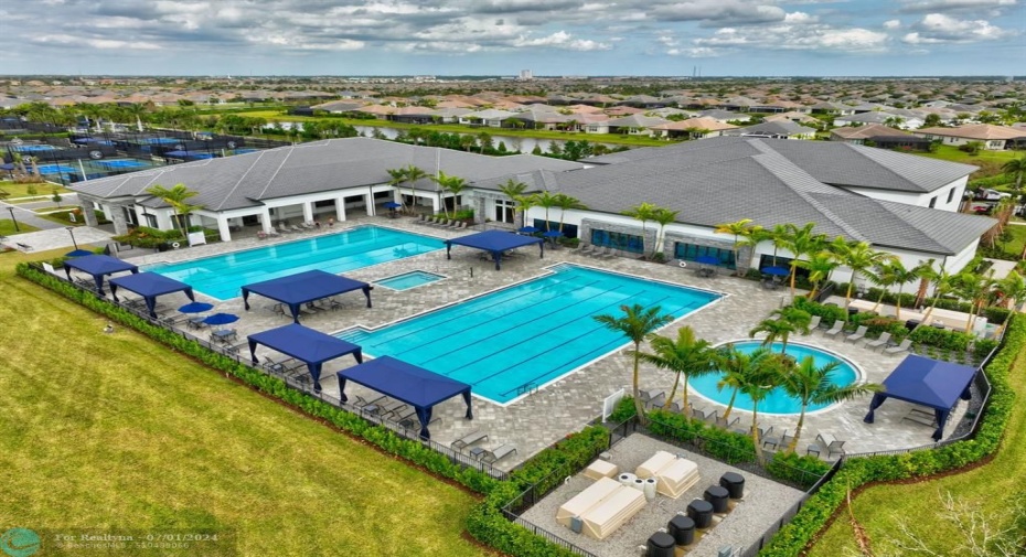 Fitness Center includes 2 outdoor lap pools and a resistant pool.