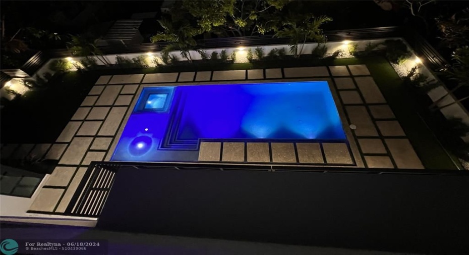 Pool & Spa Oasis At Night