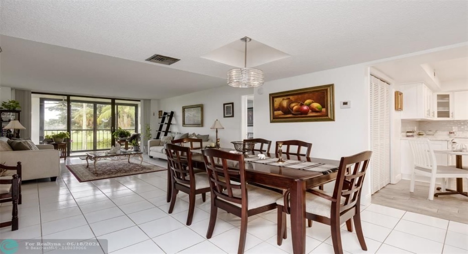 Dining area conveniently located with access to the kitchen & living area