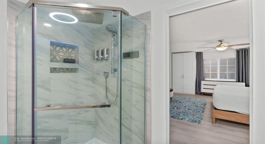 Master bath shower, voice activated to your preferred temp!