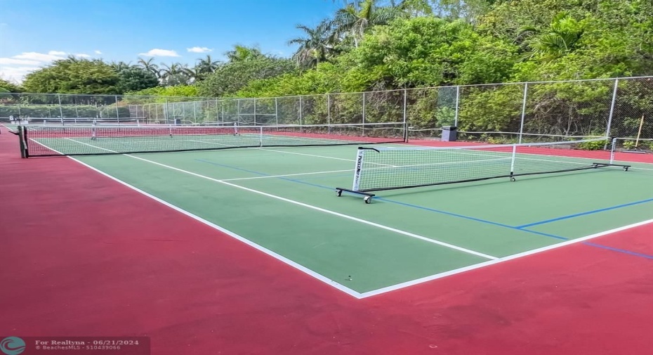 Several tennis and pickleball courts just for Manor Grove IV