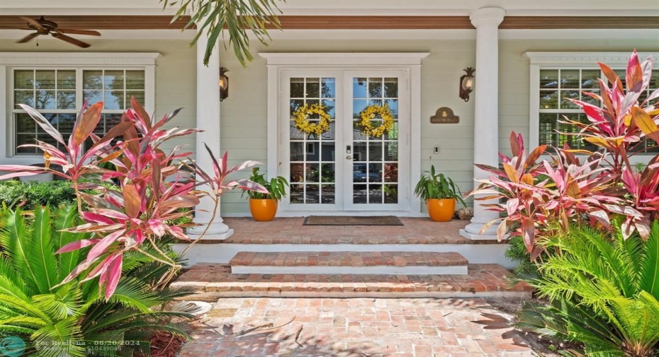 Inviting and decorative front entrance