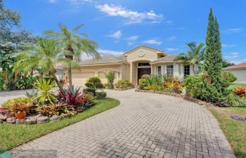 Huge driveway along with a 3 car garage!