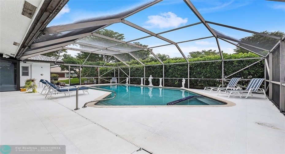 Take a refreshing dip in your sparkling pool with large deck perfect for entertaining