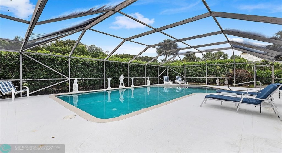 Take a refreshing dip in your sparkling pool with large deck perfect for entertaining