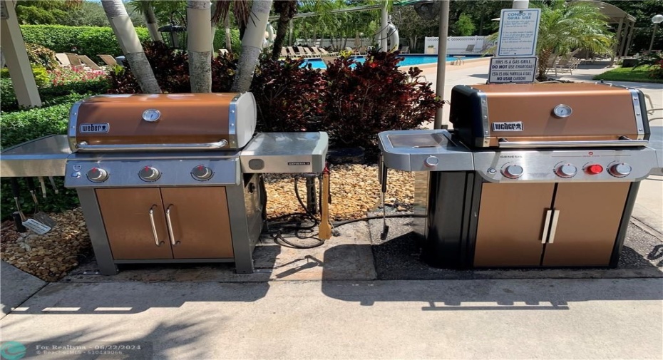 Grills at the pool
