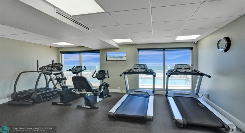 Beautiful gym on the ocean