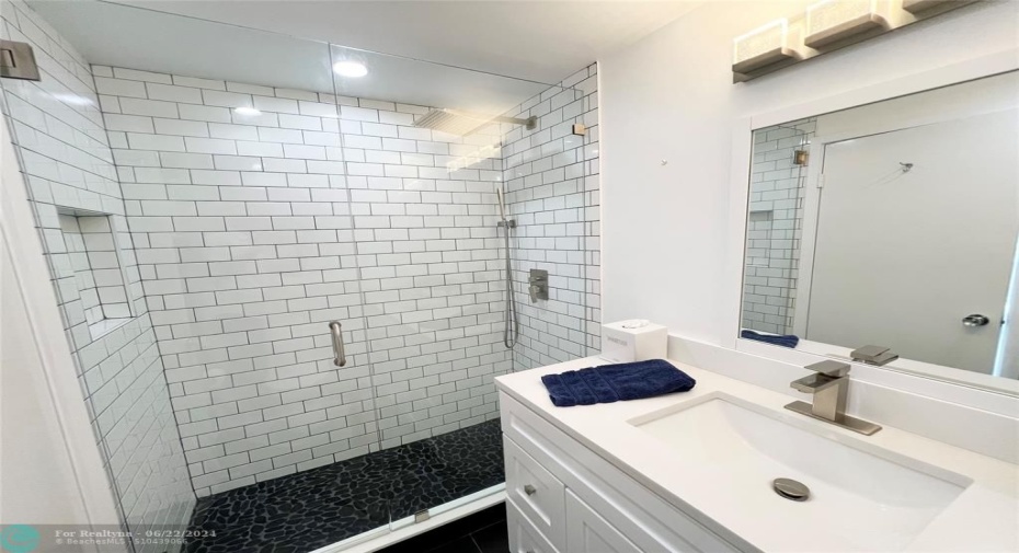 Beautifully updated guest bath.