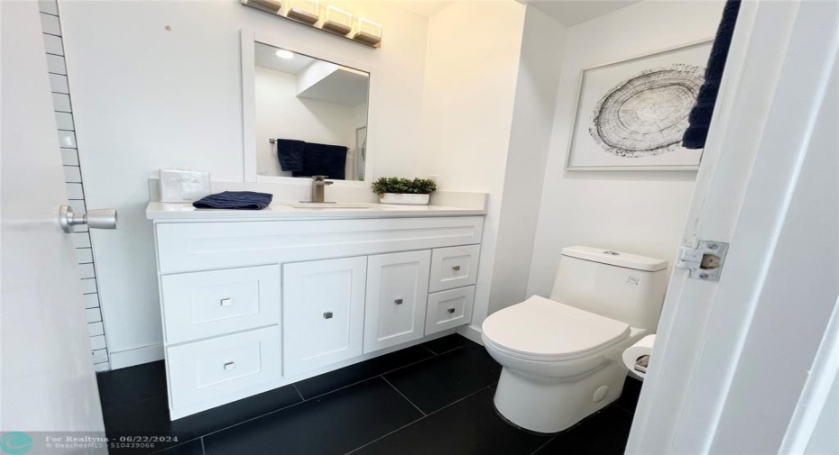 Beautifully updated guest bath.