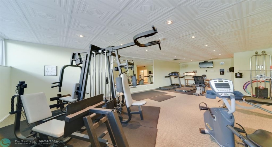 Large Fitness center available to stay fit and healthy