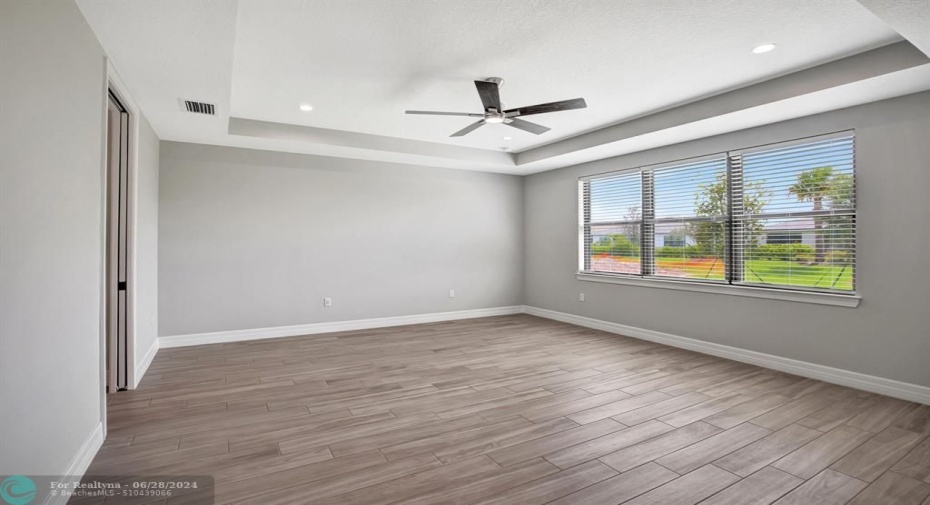 Primary bedroom with smart fan