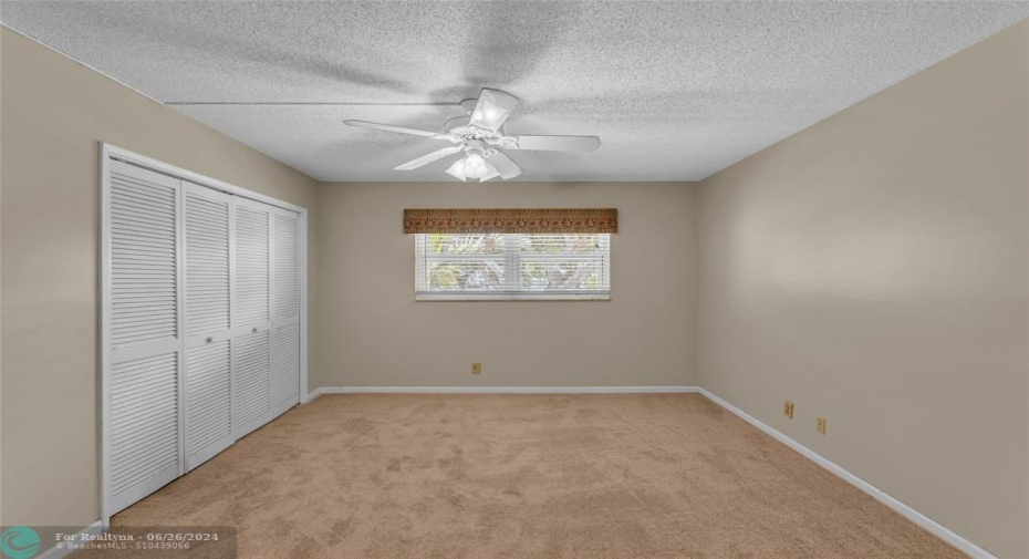 Master Bedroom offers carpet flooring and great closet space