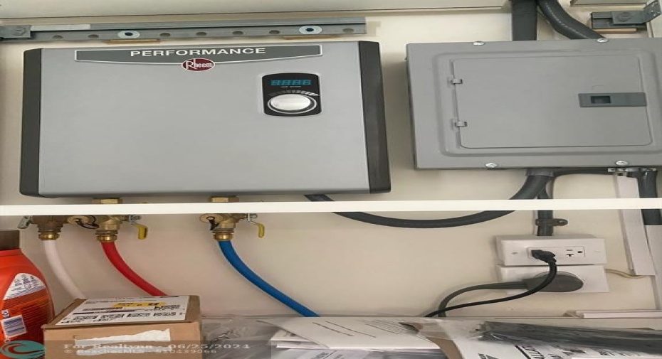 Instant Water Heater Hidden in Upper Kitchen Cabinet
